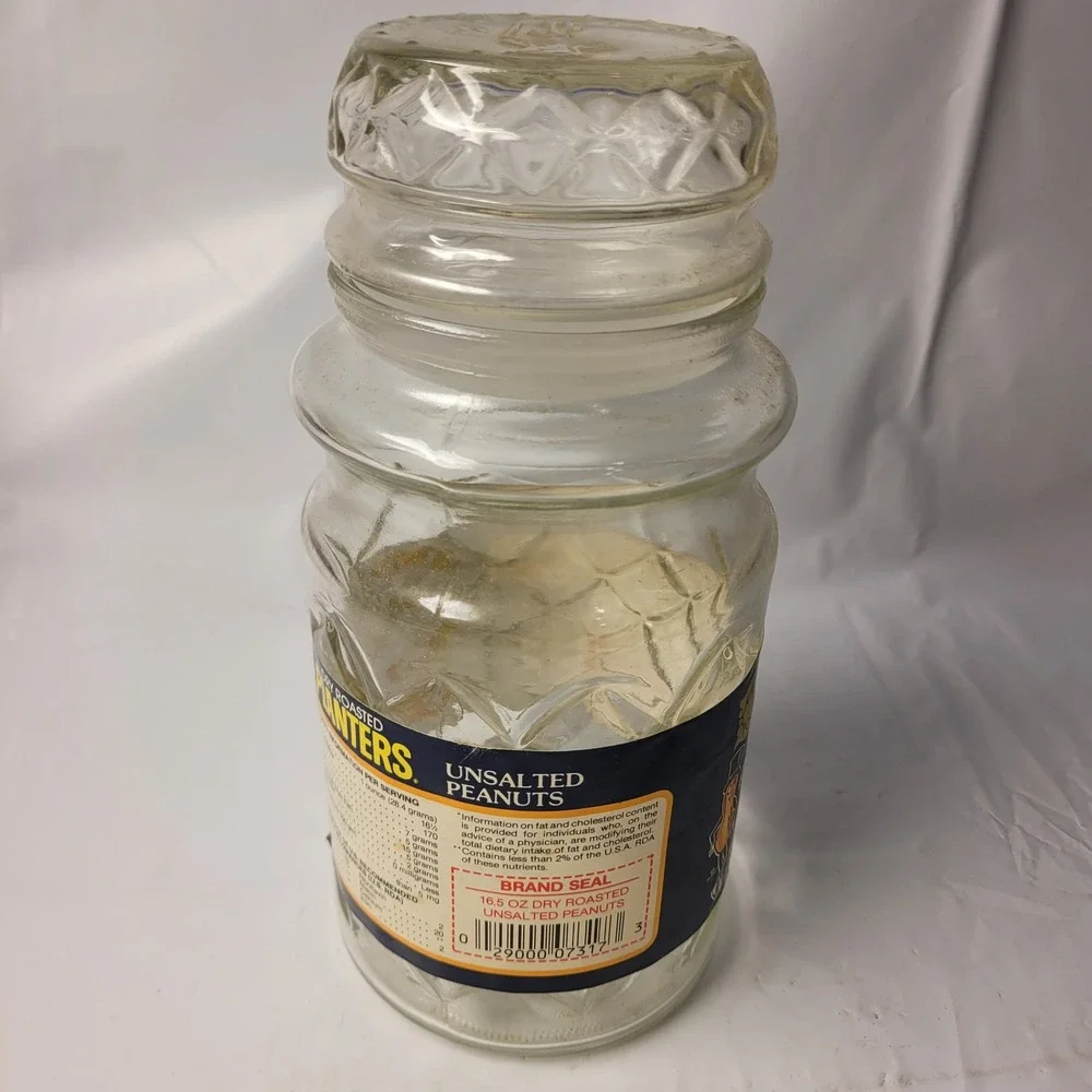 Planters‎ Peanuts Glass Decanter Vintage 1984 Mr Peanut Limited Edition Jar